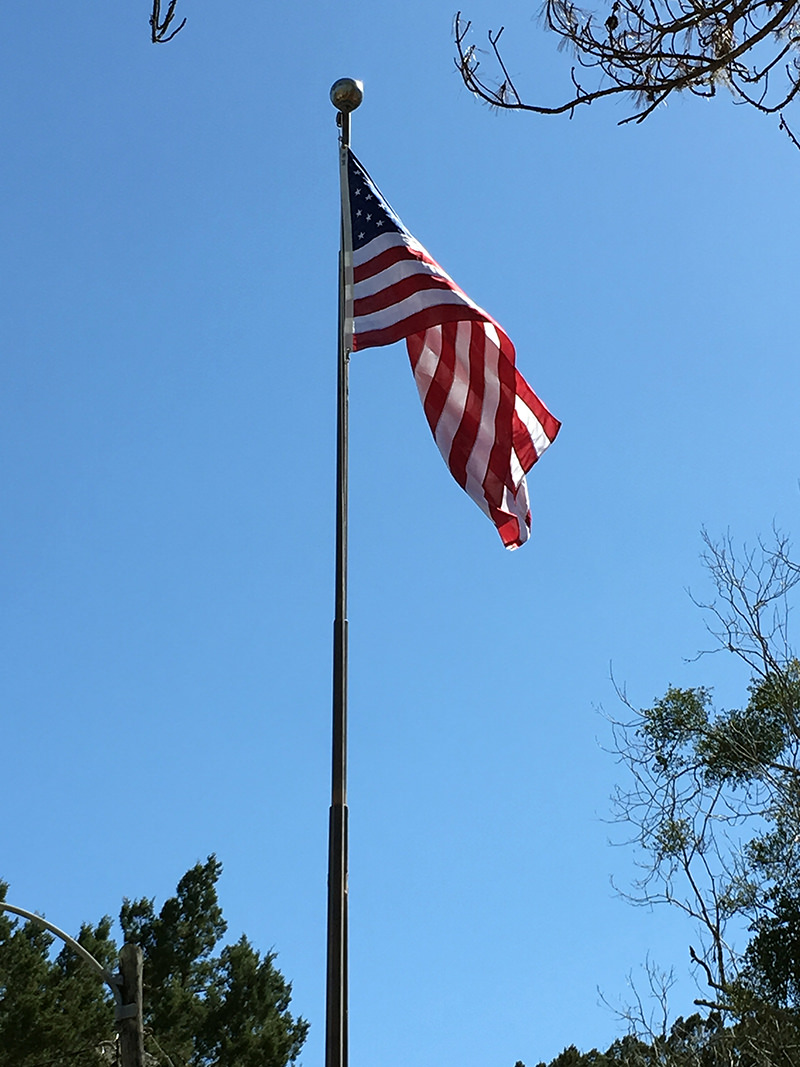 new flag over the civic club
