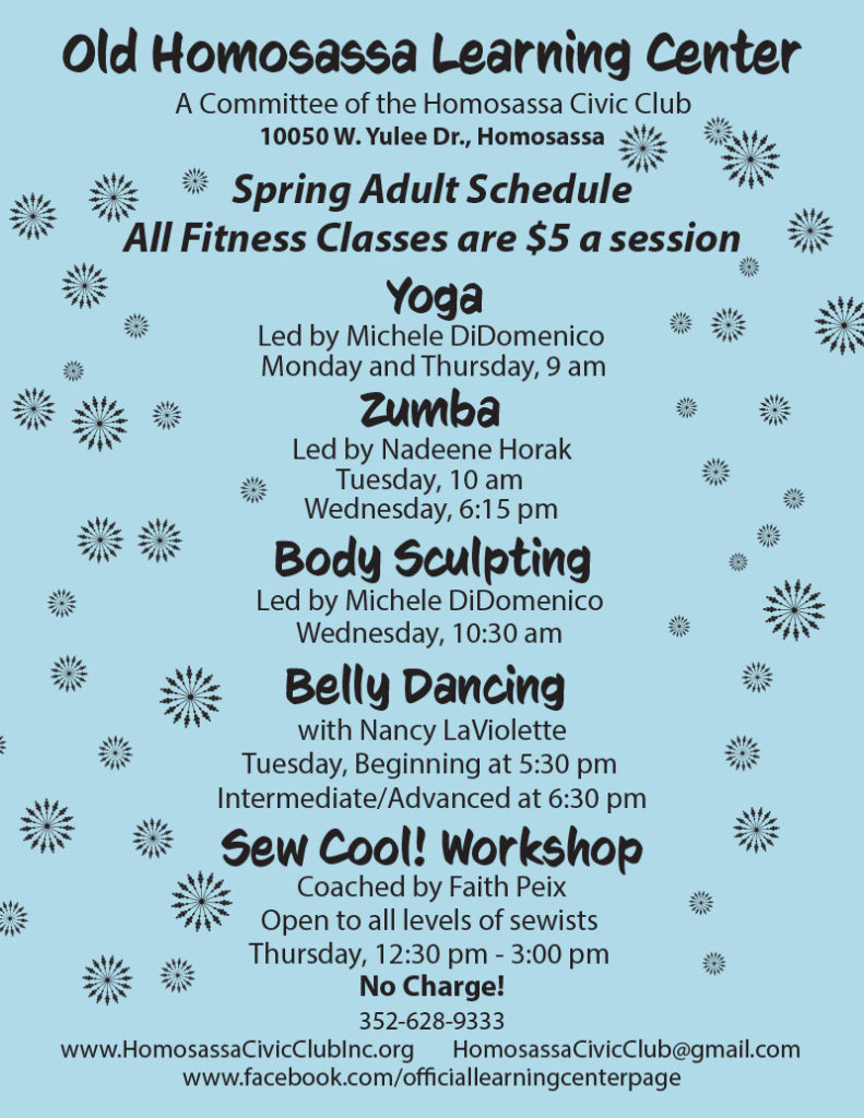 learning center fitness schedule